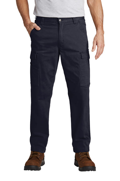 Carhartt CT103574 Mens Rugged Flex Rigby Cargo Pants w/ Pockets Navy Blue Model Front