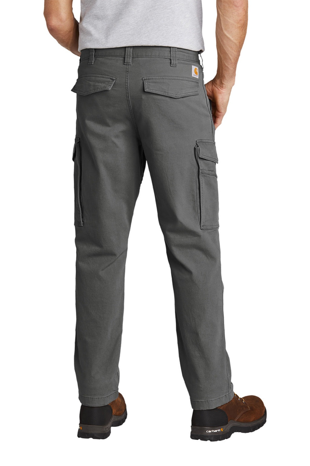 Carhartt CT103574 Mens Rugged Flex Rigby Cargo Pants w/ Pockets Shadow Grey Model Back