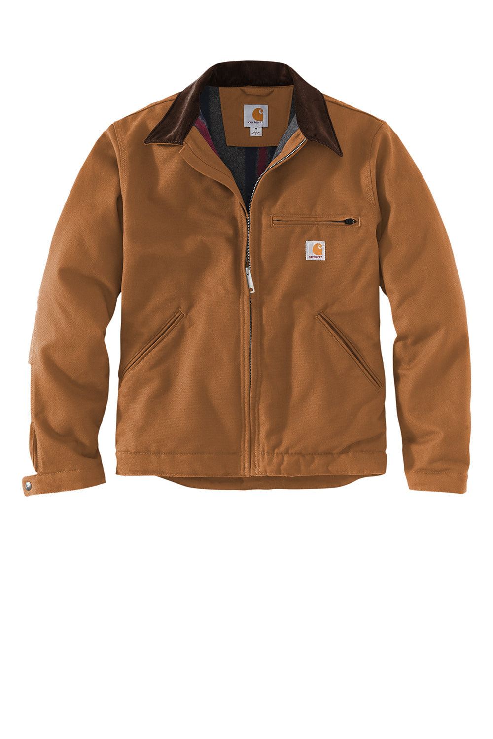 Carhartt CT103828/CTT103828 Mens Detroit Duck Wind & Water Resistant Full Zip Jacket Carhartt Brown Flat Front