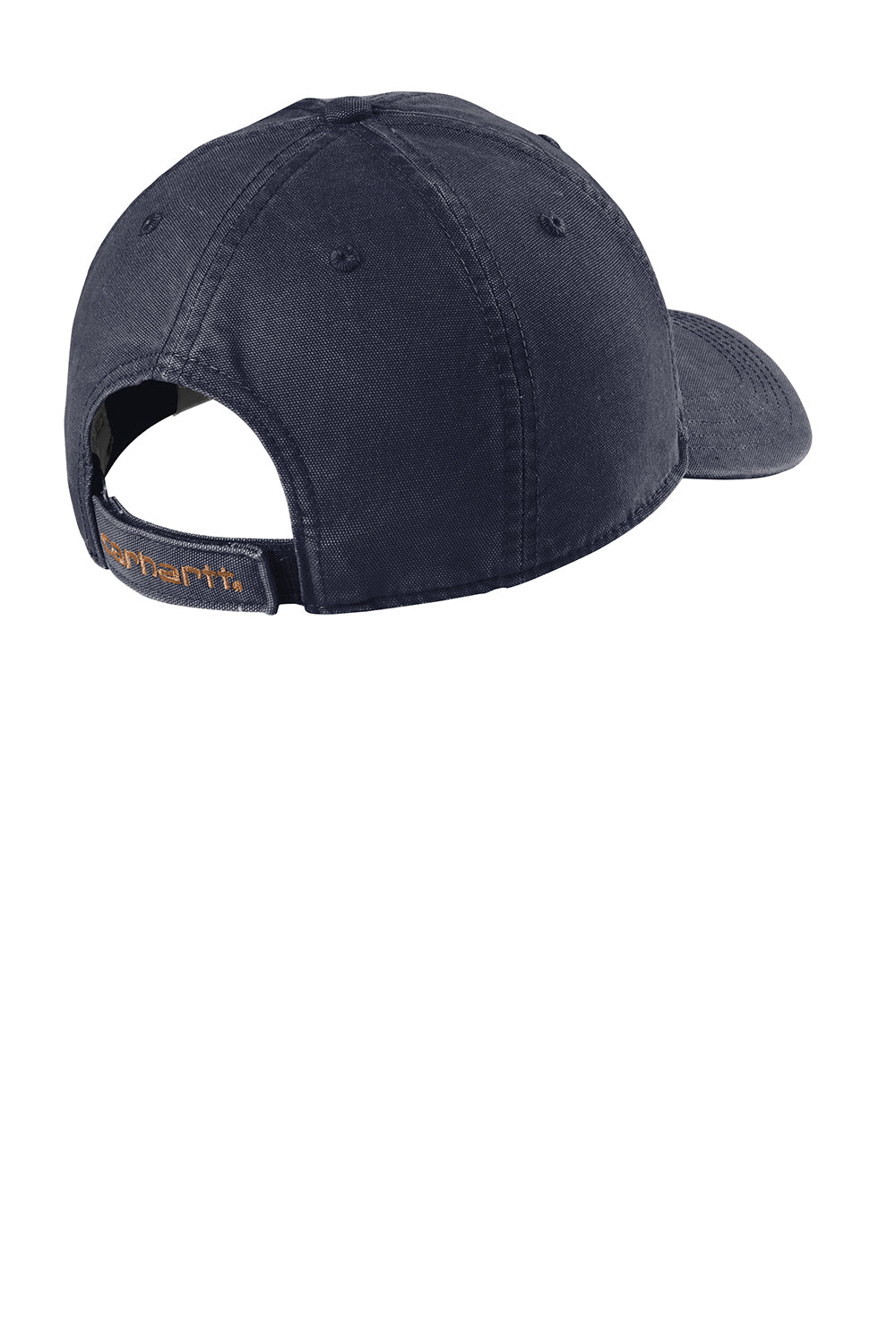 Carhartt CT103938  Moisture Wicking Canvas Adjustable Hat Navy Blue Flat Back