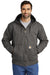 Carhartt CT104050/CTT104050 Mens Active Washed Duck Full Zip Hooded Jacket Gravel Grey Model Front