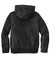 Carhartt CT104053 Womens Active Washed Duck Full Zip Hooded Jacket Black Flat Back