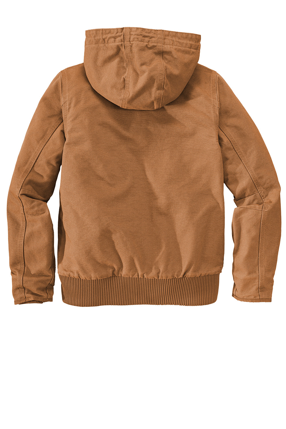 Carhartt CT104053 Womens Active Washed Duck Full Zip Hooded Jacket Carhartt Brown Flat Back