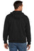Carhartt CT104078 Mens Water Resistant Thermal Lined Full Zip Hooded Sweatshirt Hoodie w/ Pockets Black Model Back
