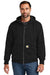 Carhartt CT104078 Mens Water Resistant Thermal Lined Full Zip Hooded Sweatshirt Hoodie w/ Pockets Black Model Front