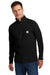 Carhartt CT104255/CT106660 Mens Force Moisture Wicking 1/4 Zip Long Sleeve T-Shirt w/ Pocket Black Model Front
