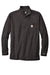Carhartt CT104255 Mens Force Moisture Wicking 1/4 Zip Long Sleeve T-Shirt w/ Pocket Heather Carbon Grey Flat Front