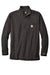 Carhartt CT104255/CT106660 Mens Force Moisture Wicking 1/4 Zip Long Sleeve T-Shirt w/ Pocket Heather Carbon Grey Flat Front