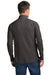 Carhartt CT104255 Mens Force Moisture Wicking 1/4 Zip Long Sleeve T-Shirt w/ Pocket Heather Carbon Grey Model Back