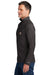 Carhartt CT104255 Mens Force Moisture Wicking 1/4 Zip Long Sleeve T-Shirt w/ Pocket Heather Carbon Grey Model Side