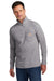 Carhartt CT104255/CT106660 Mens Force Moisture Wicking 1/4 Zip Long Sleeve T-Shirt w/ Pocket Heather Grey Model Front