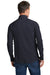 Carhartt CT104255/CT106660 Mens Force Moisture Wicking 1/4 Zip Long Sleeve T-Shirt w/ Pocket Navy Blue Model Back