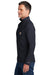 Carhartt CT104255/CT106660 Mens Force Moisture Wicking 1/4 Zip Long Sleeve T-Shirt w/ Pocket Navy Blue Model Side