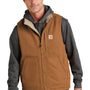 Carhartt Mens Sherpa Lined Mock Neck Full Zip Vest - Carhartt Brown