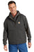 Carhartt CT104277 Mens Sherpa Lined Mock Neck Full Zip Vest Gravel Grey Model Front