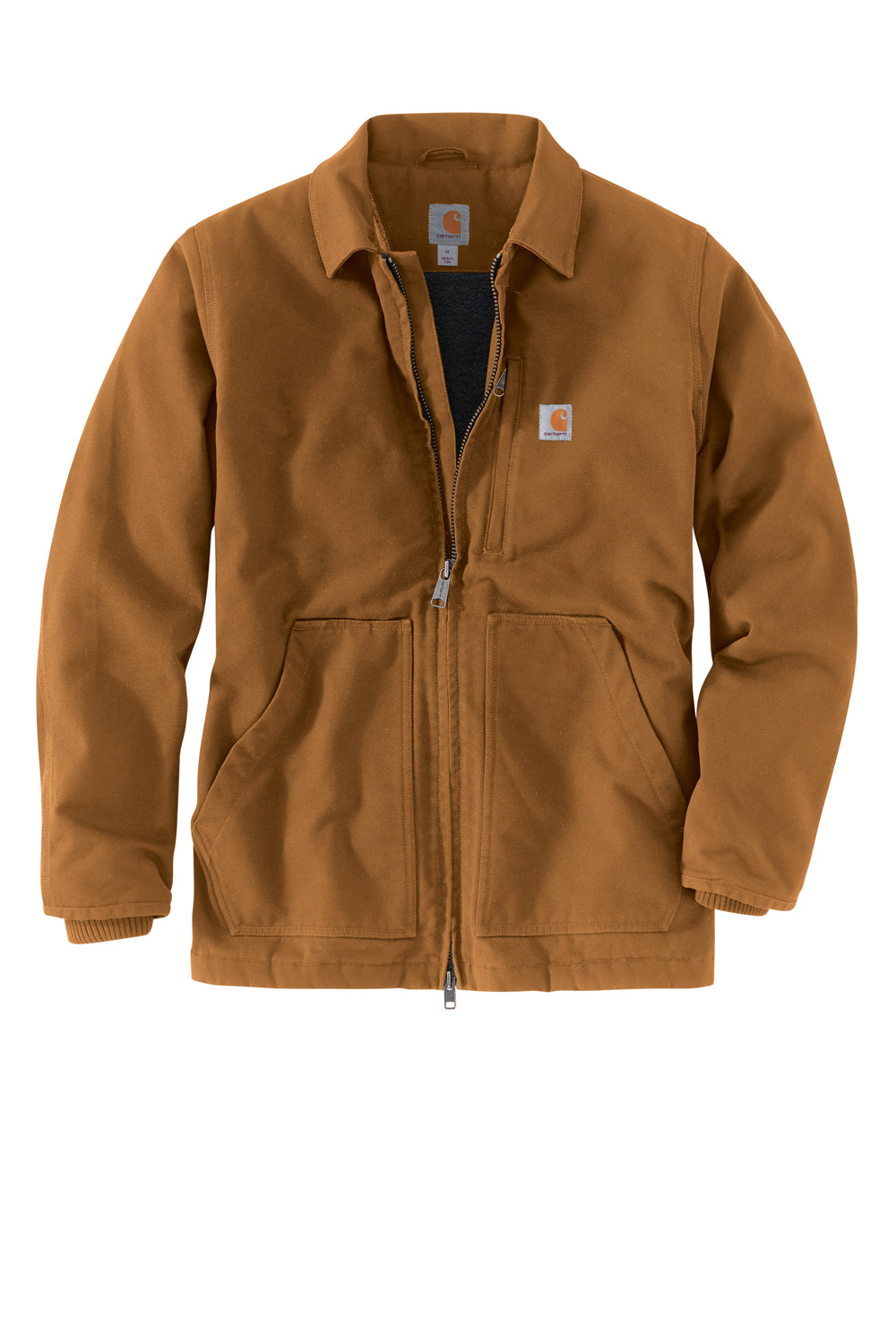 Carhartt CT104293/CTT104293 Mens Sherpa Lined Full Zip Jacket Carhartt Brown Flat Front