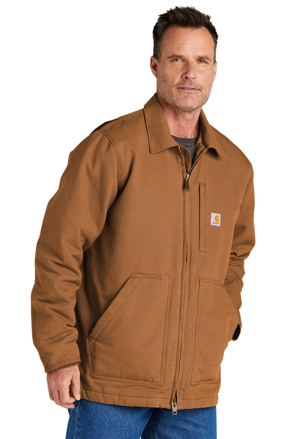 Carhartt CT104293/CTT104293 Mens Sherpa Lined Full Zip Jacket Carhartt Brown Model 3Q