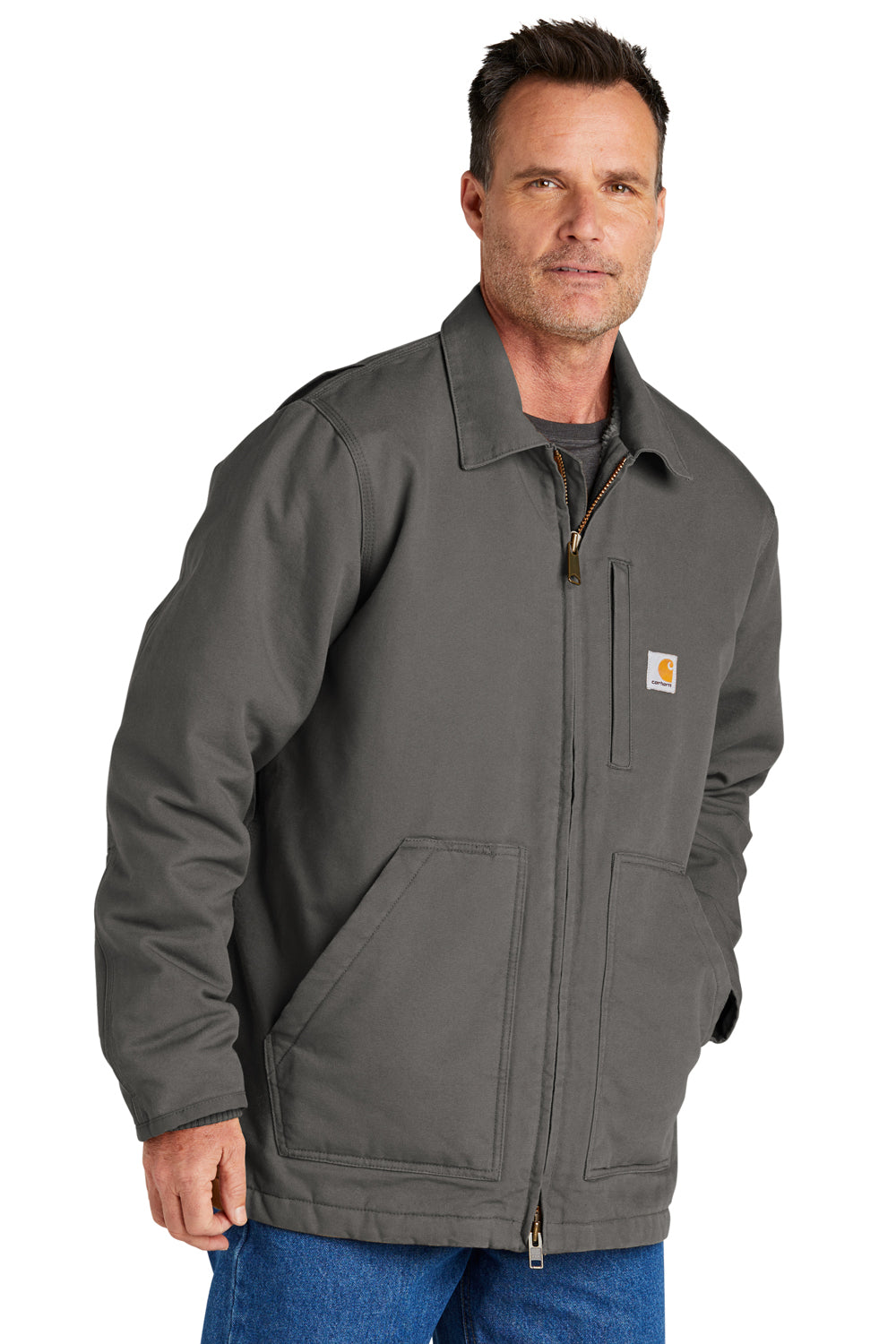 Carhartt CT104293/CTT104293 Mens Sherpa Lined Full Zip Jacket Gravel Grey Model 3Q