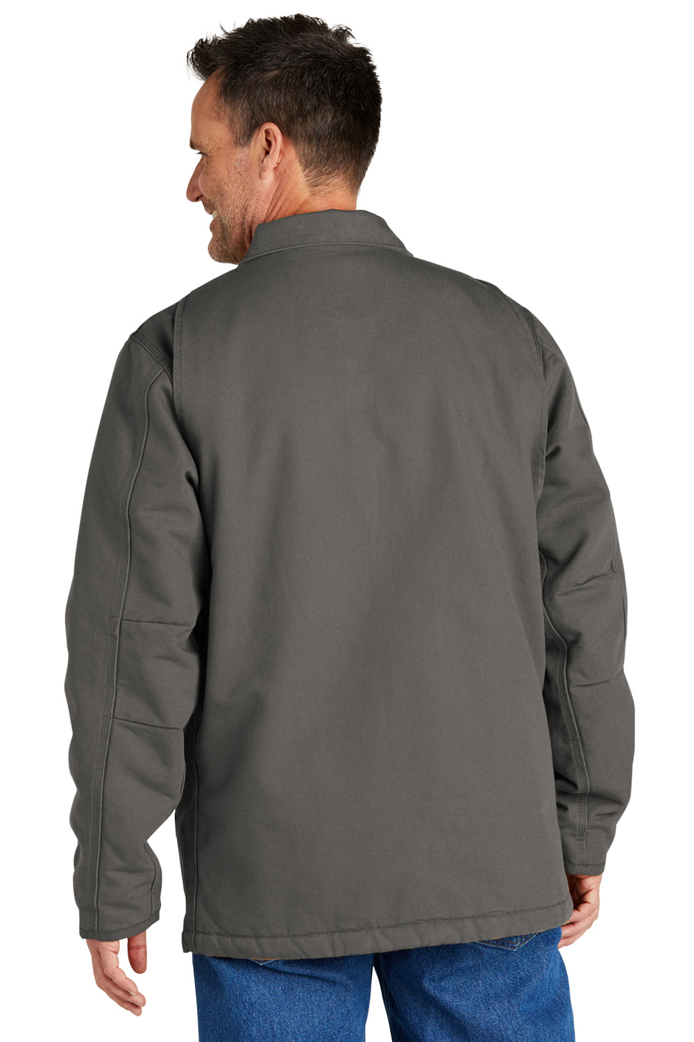 Carhartt CT104293/CTT104293 Mens Sherpa Lined Full Zip Jacket Gravel Grey Model Back