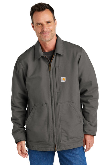 Carhartt CT104293/CTT104293 Mens Sherpa Lined Full Zip Jacket Gravel Grey Model Front