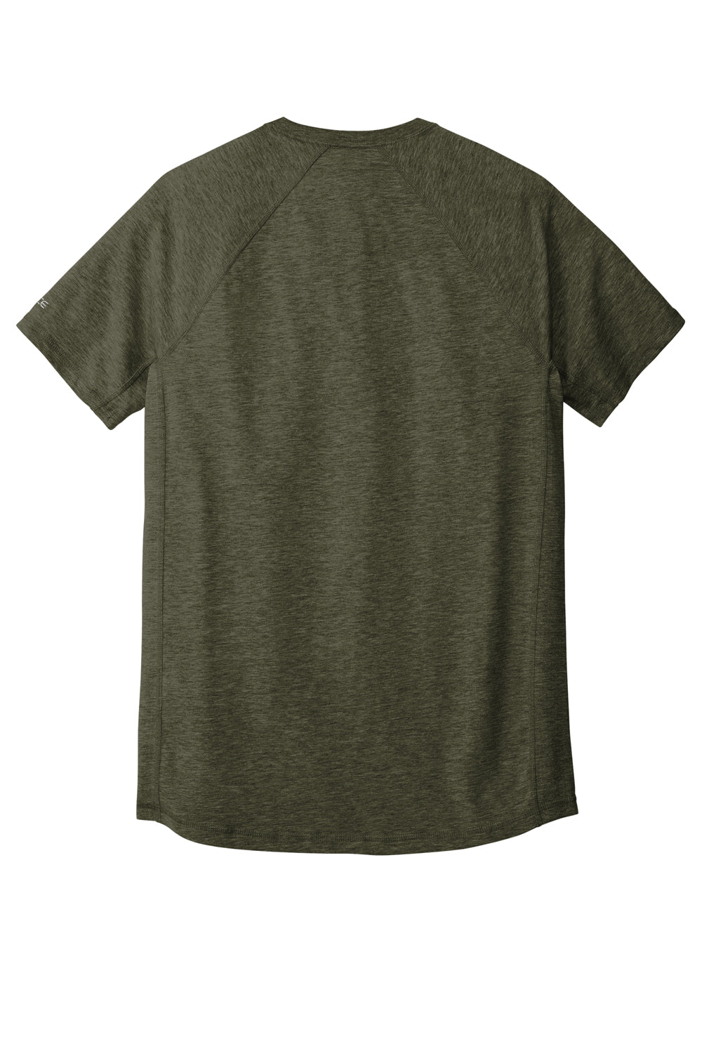 Carhartt CT104616 Mens Force Moisture Wicking Short Sleeve Crewneck T-Shirt w/ Pocket Heather Basil Green Flat Back