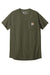 Carhartt CT104616/CT106652 Mens Force Moisture Wicking Short Sleeve Crewneck T-Shirt w/ Pocket Heather Basil Green Flat Front