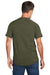 Carhartt CT104616 Mens Force Moisture Wicking Short Sleeve Crewneck T-Shirt w/ Pocket Heather Basil Green Model Back