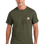 Carhartt Mens Force Moisture Wicking Short Sleeve Crewneck T-Shirt w/ Pocket - Heather Basil Green