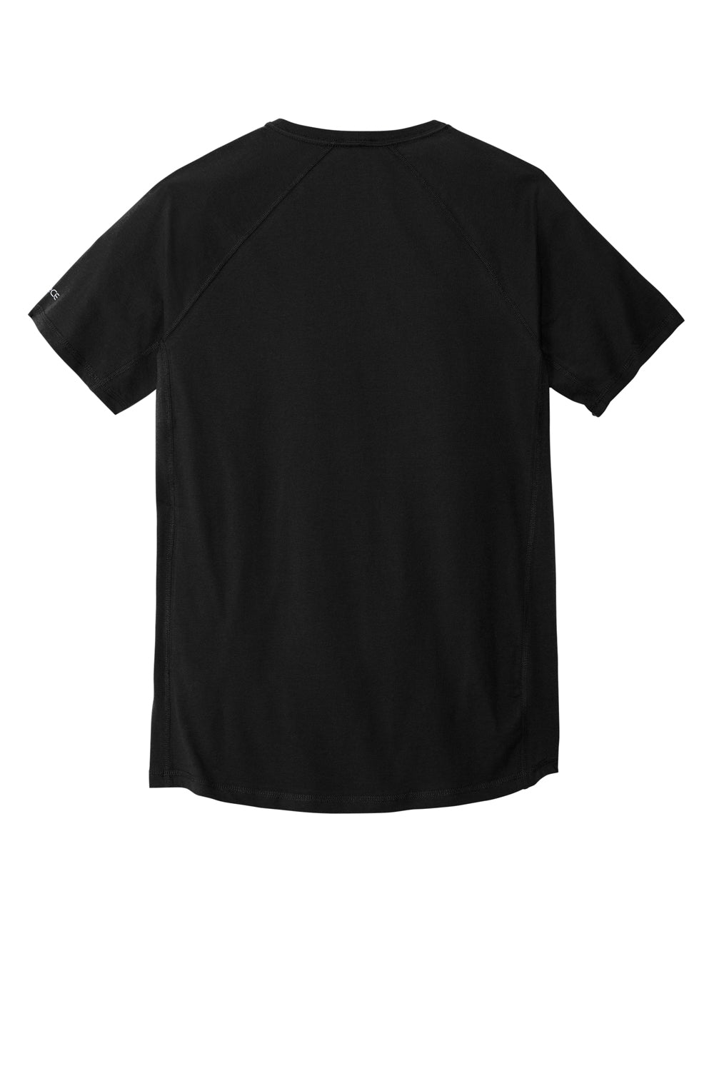 Carhartt CT104616 Mens Force Moisture Wicking Short Sleeve Crewneck T-Shirt w/ Pocket Black Flat Back