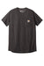 Carhartt CT104616 Mens Force Moisture Wicking Short Sleeve Crewneck T-Shirt w/ Pocket Heather Carbon Grey Flat Front