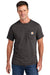 Carhartt CT104616/CT106652 Mens Force Moisture Wicking Short Sleeve Crewneck T-Shirt w/ Pocket Heather Carbon Grey Model Front