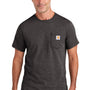 Carhartt Mens Force Moisture Wicking Short Sleeve Crewneck T-Shirt w/ Pocket - Heather Carbon Grey