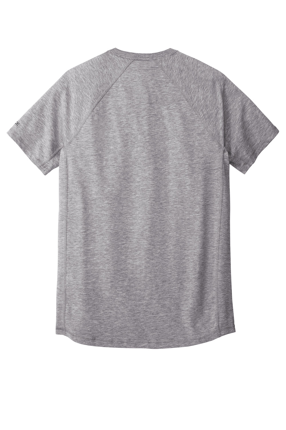 Carhartt CT104616 Mens Force Moisture Wicking Short Sleeve Crewneck T-Shirt w/ Pocket Heather Grey Flat Back