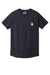 Carhartt CT104616/CT106652 Mens Force Moisture Wicking Short Sleeve Crewneck T-Shirt w/ Pocket Navy Blue Flat Front