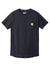Carhartt CT104616 Mens Force Moisture Wicking Short Sleeve Crewneck T-Shirt w/ Pocket Navy Blue Flat Front