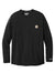 Carhartt CT104617/CT106656 Mens Force Moisture Wicking Long Sleeve Crewneck T-Shirt w/ Pocket Black Flat Front