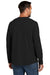 Carhartt CT104617/CT106656 Mens Force Moisture Wicking Long Sleeve Crewneck T-Shirt w/ Pocket Black Model Back