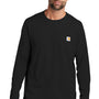 Carhartt Mens Force Moisture Wicking Long Sleeve Crewneck T-Shirt w/ Pocket - Black