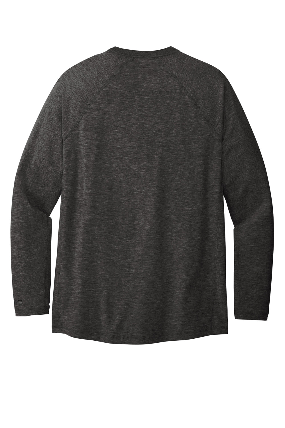 Carhartt CT104617 Mens Force Moisture Wicking Long Sleeve Crewneck T-Shirt w/ Pocket Heather Carbon Grey Flat Back