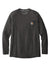 Carhartt CT104617/CT106656 Mens Force Moisture Wicking Long Sleeve Crewneck T-Shirt w/ Pocket Heather Carbon Grey Flat Front