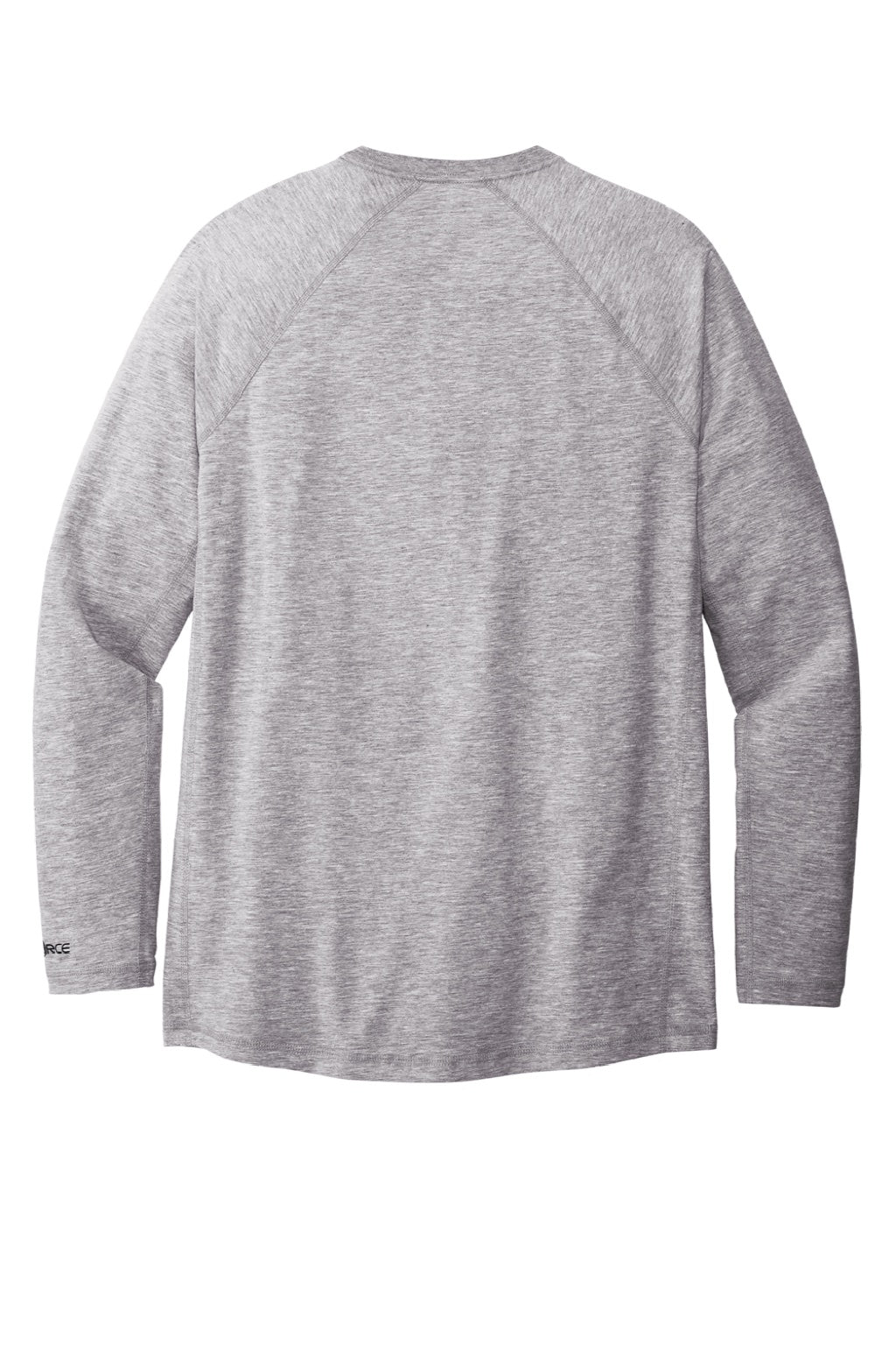 Carhartt CT104617/CT106656 Mens Force Moisture Wicking Long Sleeve Crewneck T-Shirt w/ Pocket Heather Grey Flat Back