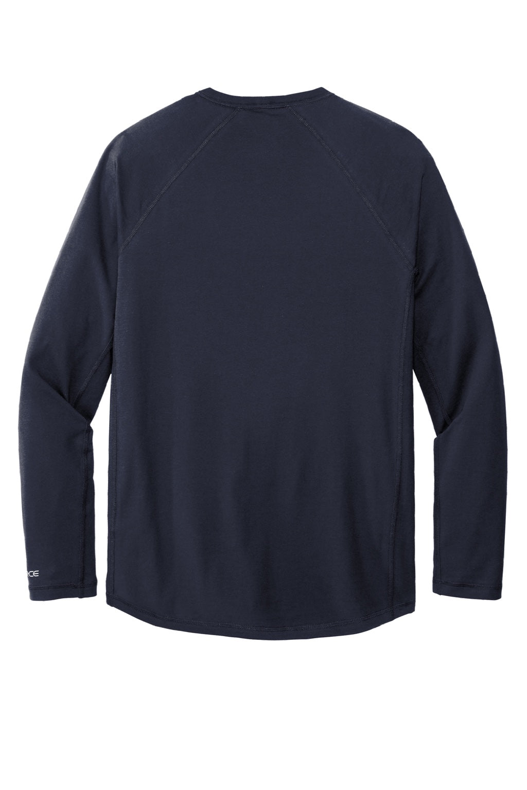Carhartt CT104617/CT106656 Mens Force Moisture Wicking Long Sleeve Crewneck T-Shirt w/ Pocket Navy Blue Flat Back