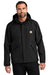 Carhartt CT104670 Mens Storm Defender Shoreline Waterproof Full Zip Hooded Jacket Black Model Front