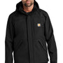 Carhartt Mens Storm Defender Shoreline Waterproof Full Zip Hooded Jacket - Black