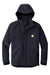 Carhartt CT104670 Mens Storm Defender Shoreline Waterproof Full Zip Hooded Jacket Navy Blue Flat Front