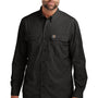 Carhartt Mens Force Moisture Wicking Long Sleeve Button Down Shirt w/ Double Pockets - Black