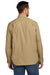 Carhartt CT105291 Mens Force Moisture Wicking Long Sleeve Button Down Shirt w/ Double Pockets Dark Khaki Brown Model Back