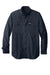 Carhartt CT105291 Mens Force Moisture Wicking Long Sleeve Button Down Shirt w/ Double Pockets Navy Blue Flat Front