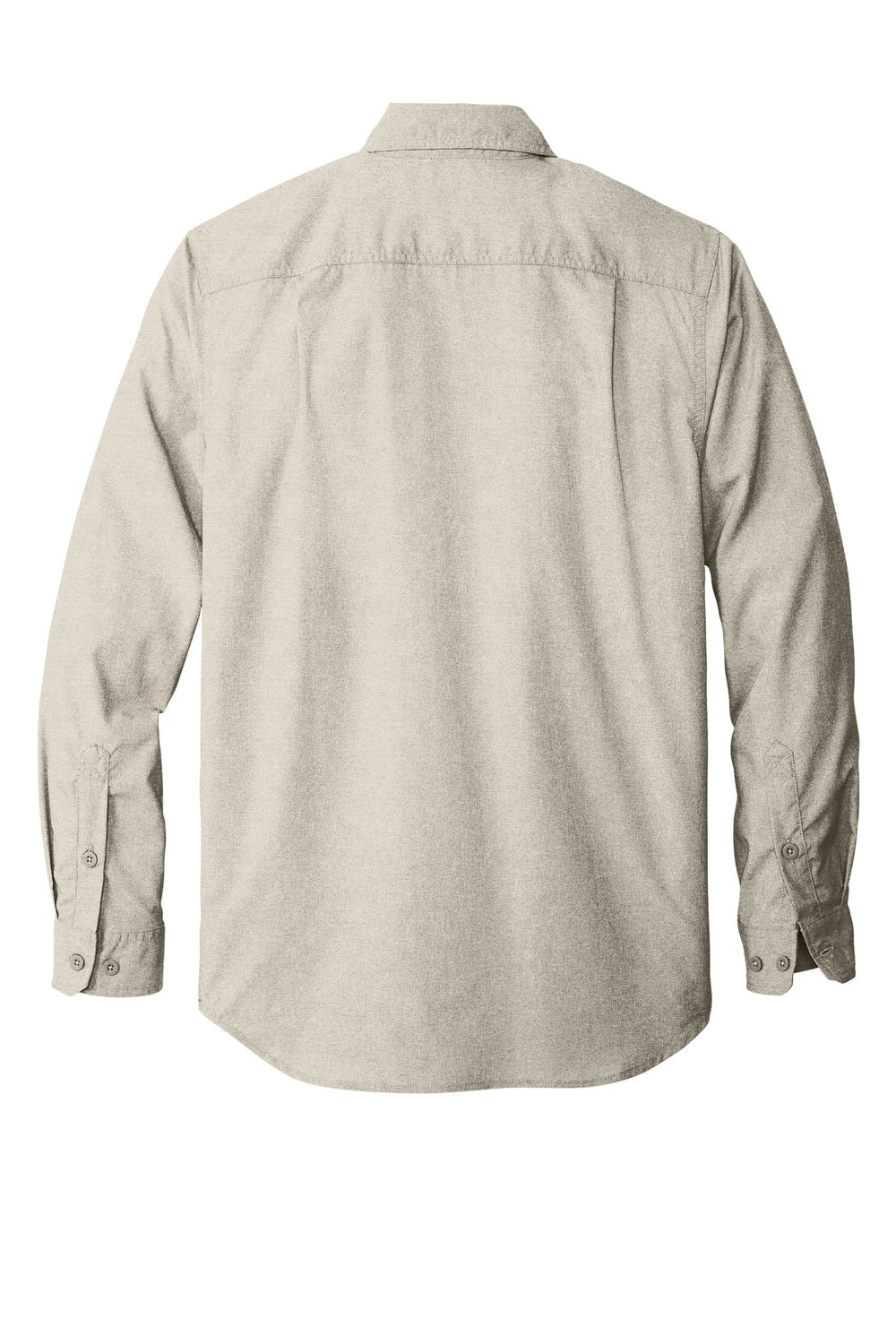Carhartt CT105291 Mens Force Moisture Wicking Long Sleeve Button Down Shirt w/ Double Pockets Steel Grey Flat Back