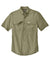 Carhartt CT105292 Mens Force Moisture Wicking Short Sleeve Button Down Shirt w/ Double Pockets Burnt Olive Green Flat Front